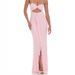 Stylish Open‑Back Strapless Ruched Split Hem Dress Fitted Bodycon Cocktail Long Dress_ecoleips.com