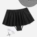Cross Border European And American Solid Color All Match Large Size Swimsuit Women's Beach Skirt Bikini Anti Exposure Beach Swimming Trunks_ecoleips.com