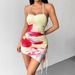AD244 European And American Spring/Summer New Trendy Fashion Printed Sexy Halter Neck High Waist Slim Fit Tube Top Mini_ecoleips.com