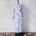 2026 Spring European And American Foreign Trade Elegant Lace-Up Floral Stand Collar Long Buttoned Charming Dress_ecoleips.com