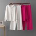 Women's Woolen Zip up Hooded Cardigan Set with Casual Loose Pants Solid Color Knitted Top And Bottoms_ecoleips.com