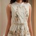 2025 Cross-Border European And American Foreign Trade Women's Bohemian Style Hollow Embroidered Waist-Cinching A-Line_ecoleips.com