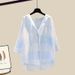 Women's Clothing Shirt Knitted Suspenders Denim Skirt Three Piece Suit_ecoleips.com