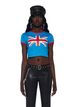 Millennial Hot Girl Style Retro Rhinestone Crop Top Color Block T-Shirt Women's Summer New Arrival European American Fashion_ecoleips.com