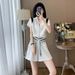 Summer 2026 New European Style Casual Sports Outfit For Women, Cool Stylish White Short-Sleeve Top And Shorts Two-Piece_ecoleips.com