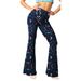 Aria Basics 8241 European And American Trendy Tight-Fitting Printed Flared Women's Casual Pants Directly From Manufacturer_ecoleips.com