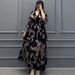 2024 Autumn New European And American Cross-Border Women's Bohemian Style Fashion Printed High-Waisted Long Skirt_ecoleips.com