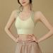 Aria Basics Aria Basics Autumn And Winter High-intensity Cross-back Yoga Tank Top For Women With Fixed Cups, Slim Fit, Color-blocking Pilates_ecoleips.com