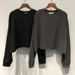 Foreign Trade Solid Color Short Raglan Long Sleeve T-Shirt Women, Loose Fit Inner Layer Early Autumn, Base Shirt For_ecoleips.com