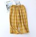 Loose Sleepwear Pant Summer Cropped Trousers Fashion Plaid Lounge Wear Pajama Pants Large Size Cotton Gauze Ladies Home Pant_ecoleips.com