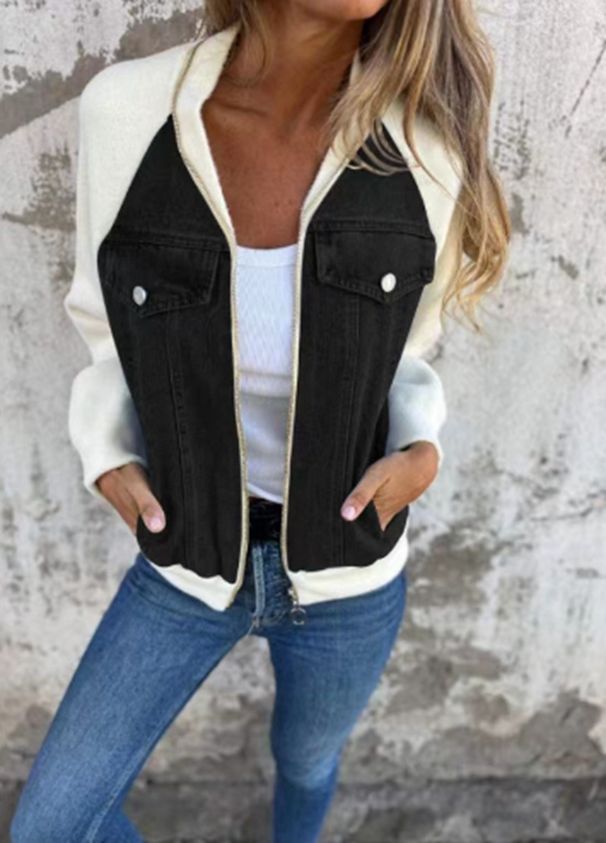 Women's Denim Patchwork Jacket Summer New Arrival Fashion Coat European American Style Winter Clothing W347_ecoleips.com