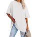 2022 European And American Cross-border Women's T-shirt, New Foreign Trade Model, Loose Fit, Drop Shoulder_ecoleips.com