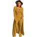 High-Stretch Ribbed 3-Piece Womens Lounge Set Casual Sportswear Multiple Colors Plus Size_ecoleips.com