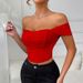 Women's Clothing Fishbone Corset Strapless Camisole Tank Top Off-the-Shoulder Short-Sleeved Vacation Style_ecoleips.com