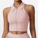 Women's Clothing Front Zipper Integrated Yoga Vest High Strength Sports Bra Shockproof Running Gathered Anti Sagging Fitness Bra_ecoleips.com