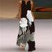 2026 European And American New Women's Vintage Printed Long V-neck Sleeveless With Pockets Summer Sexy Dress_ecoleips.com