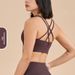 Women's Clothing Women's Nude Feel Yoga Sports Bra Shockproof High Strength Fitness Double Sided Brushed Cross Back Vest_ecoleips.com