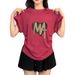 Women's Ruffled Waist Cotton Short Sleeve T-Shirt With Flutter Sleeves & Curved Hem – Trendy Summer Top_ecoleips.com