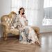 Modest Abaya Dress Muslim Women's Printed Abaya Robe Fashionable Middle East Design Polyester Women's Clothing_ecoleips.com