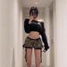 Y2K Millennial Low Waisted Camouflage Midi Skirt for Women Sexy Bodycon Mini Skirt American High Street Design Summer 2026_ecoleips.com
