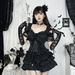 Dark Gothic Subculture Strappy Girl Shirt Sexy Hot Versatile Top for Women New Arrivals_ecoleips.com