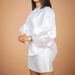 Women's Clothing Temperament Commuter Puff Sleeve Top Hip Skirt Suit_ecoleips.com