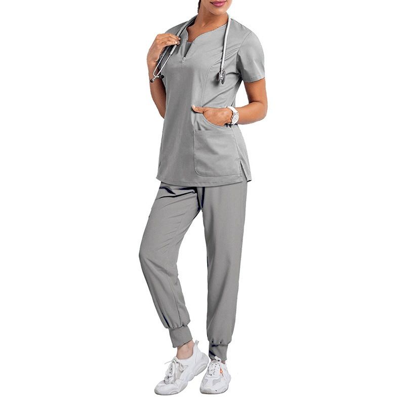 Women's ready-to-use oral dentist surgical gown split toiletry suit elastic quick-drying hospital nurse uniform_ecoleips.com