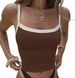 2026 Spring New Women's Fashion Color-Block Slim Fit Ultra-Short Sexy Backless Basic Tank Top_ecoleips.com
