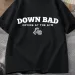 2024 Tortured Poets Tshirt Down Bad Crying At The Gym Graphic T Shirts Women Summer Workout T Shirt Short Sleeve Tees_ecoleips.com