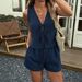 Voya Spring And Summer New Women's Elegant Sleeveless Lace Up Simple And Versatile Casual Fashion Women's Suit_ecoleips.com