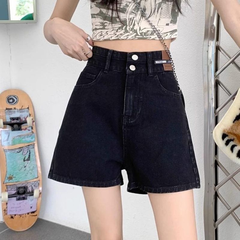 High-waisted Denim Shorts For Women, Summer Thin Style, 2026 New Model, Slimming, Wide-leg, Loose, Sexy A-line_ecoleips.com