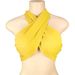 Spring New Women's T-Shirt Solid Color Sexy Versatile Halter Neck Tube Strapless Top Cross-Border_ecoleips.com
