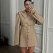 Women's European American Retro Fashion PU Leather Midi Skirt Set With Hollowed Out Long Sleeved Top High-End Two Piece Outfit_ecoleips.com