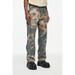 Women's Clothing High Street Retro Dead Leaves Camouflage Print Trendy Loose Straight Logging Denim Trousers_ecoleips.com