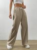Women's Clothing New Straight Loose Casual Trousers Loose Casual Trousers Mid Waist Solid Color Versatile Wide Leg Trousers_ecoleips.com