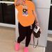 Women's Milk Silk Printed Lounge Set, 3/4 Sleeve Top And Trousers, Elegant Casual Two-Piece Outfit For Work And Weekend_ecoleips.com