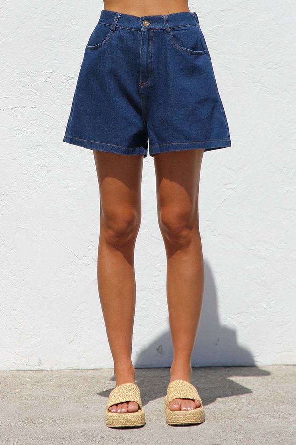 2025 Spring Summer New Independent Station European And American Fashion Sleeveless High Waist Loose Denim Shorts_ecoleips.com