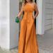 Women's Clothing Summer Slant Collar Single Side Lace Irregular Off Shoulder High Waist Pocket Wide Leg Pants Casual Jumpsuit_ecoleips.com