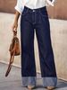 Women's Clothing Vintage Washed Non Stretch Wide Leg Jeans, Distressed Street Style, Loose Straight Leg Denim Jeans For Women, Suitable For Commuting._ecoleips.com