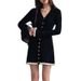Women's High-Waisted Short Fitted Dress French Style V Neck Long Sleeves Sexy Alluring Versatile Stylish Autumn Clothing_ecoleips.com