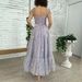 Women's Clothing New Mesh Evening Dress Suspender Sexy Dress Prom Party Dress_ecoleips.com