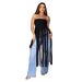 Women's Suede Long Dress Sexy Strapless Tassel Detail Cross Border Fashion for European And American Markets Solid Color_ecoleips.com
