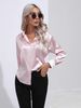 Hot-Selling Real Shot Satin Shirt For Women, Long-Sleeve Silk Blouse, Spring/Summer New Style, European And_ecoleips.com