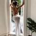 Women's Sexy See Through Dress Style Spring Side Slit Backless Slim Fit Hot Girl New Fashion_ecoleips.com
