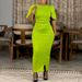 Elegant High-Waist Evening Gown – Stretch Polyester Formal Dress With Flattering Bodycon Silhouette (S-XXXL, Red/White, African & Western)_ecoleips.com