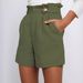 Women's Clothing Summer Solid Color High Waist Ruffle Loose Straight Pants_ecoleips.com