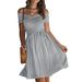 2026 Cross-Border Spring/Summer New Off-Shoulder Striped European And American Style Slim-Fit Dress Manufacturer Supply_ecoleips.com