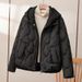 Women's Clothing Women's Winter Hooded Puffer Jacket Short Style Faux Two-Piece Coat Loose Fit Fashionable Thickened Warm Quilted Outerwear_ecoleips.com