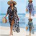 Plus Size Two Piece Swimsuit High End Long Cover Up Sun Protection Bikini_ecoleips.com