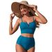 Women's Cross-Over Two Piece Swimsuit Sexy Style Bikini Set Design Polyester Spring/Summer/Fall/Winter_ecoleips.com
